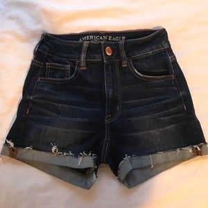 AE Dark Wash Jean Shorts